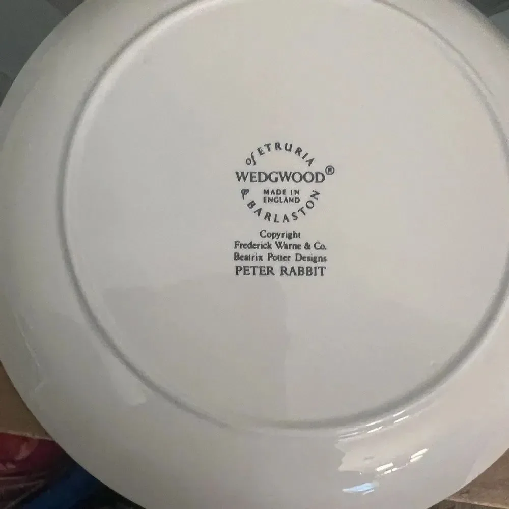 Wedgewood Beatrix Potter Peter Rabbit set of two Themed Ceramic Plates. Vintage